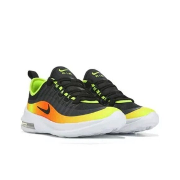 Nike Kids Air Max Axis LU2 Black Volt Orange Slip- On Shoe Size 10C - Picture 2 of 10